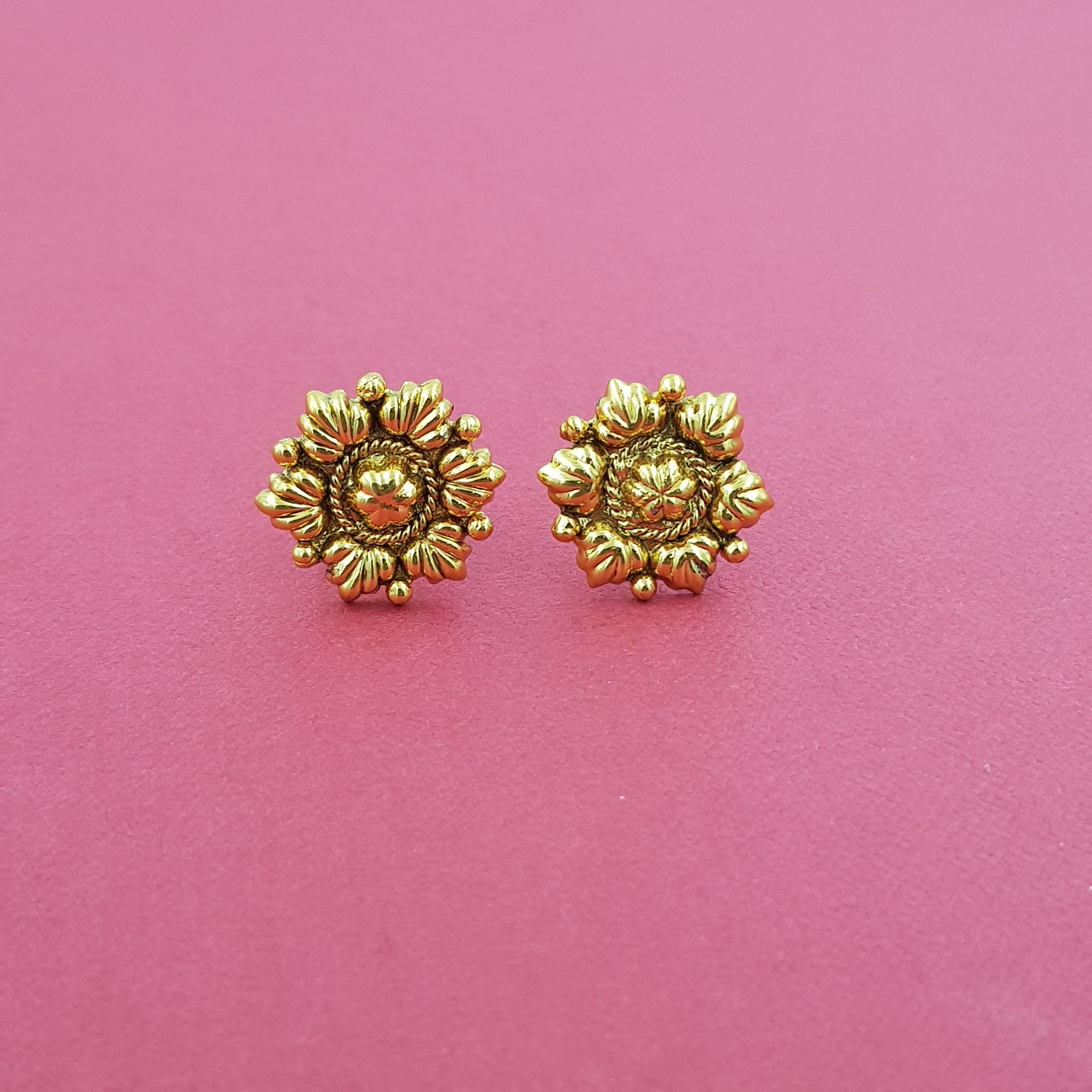 Tops/Studs Gold Look Earring 9124-100 - Dazzles Jewellery