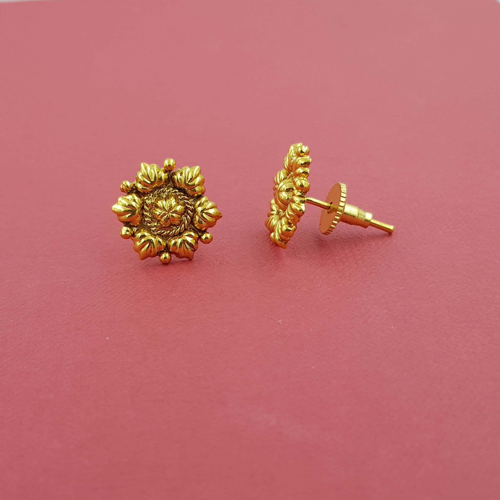Tops/Studs Gold Look Earring 9124-100 - Dazzles Jewellery