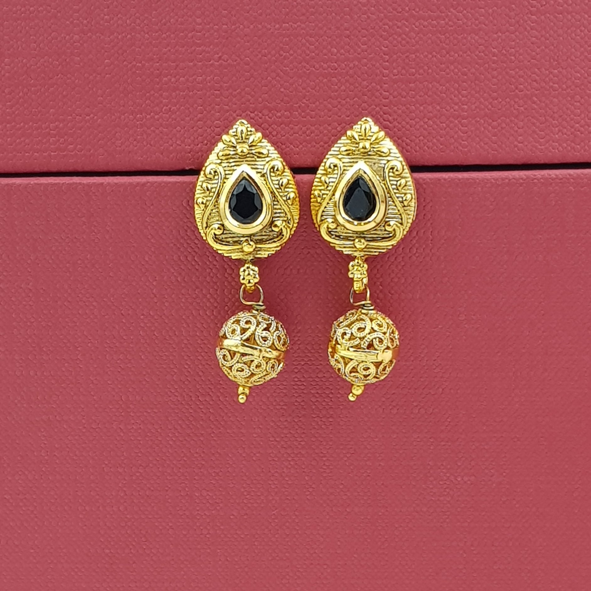 Light Earring Gold Look Earring 9104-100 - Dazzles Jewellery