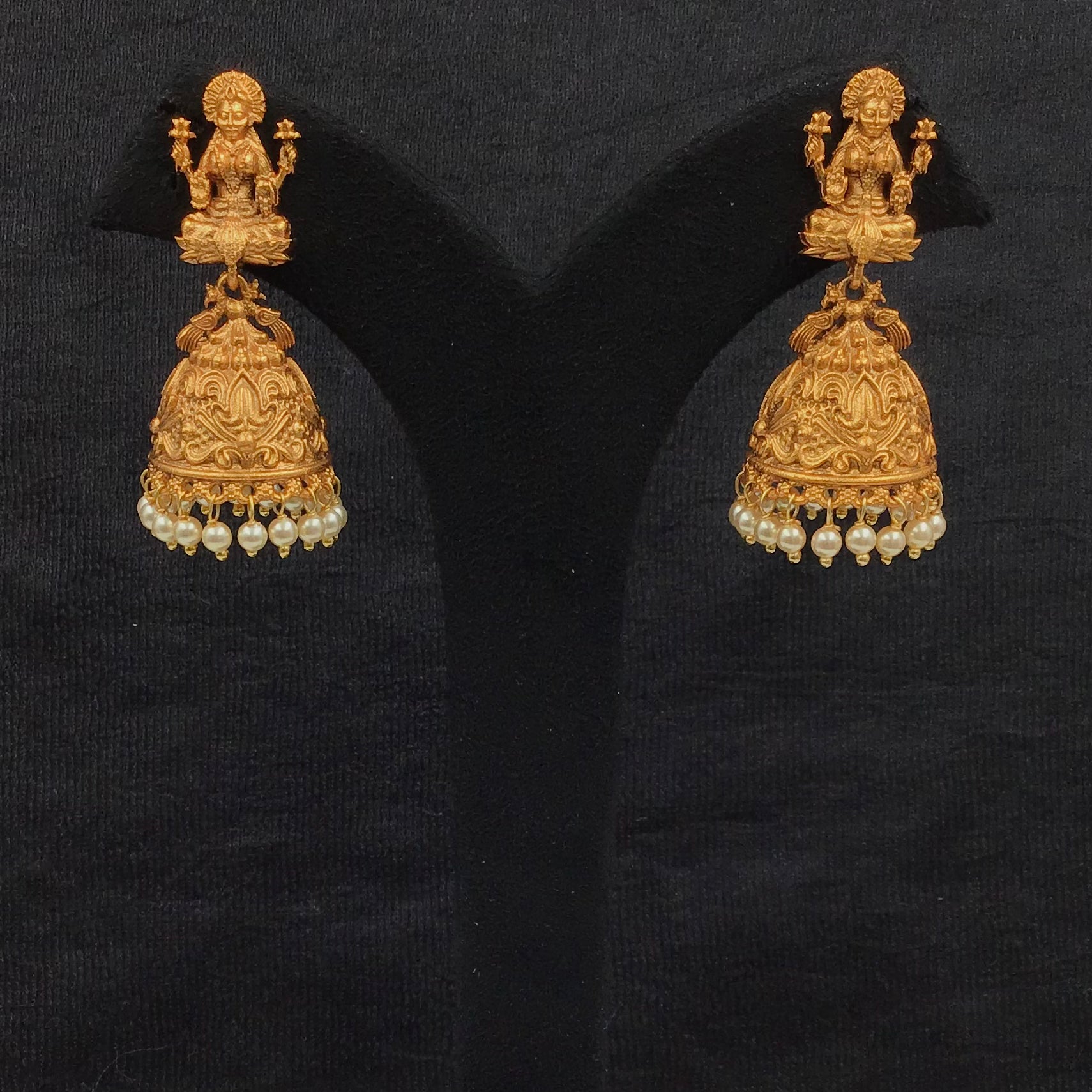 Jhumki Temple Earring 9212-100 - Dazzles Jewellery