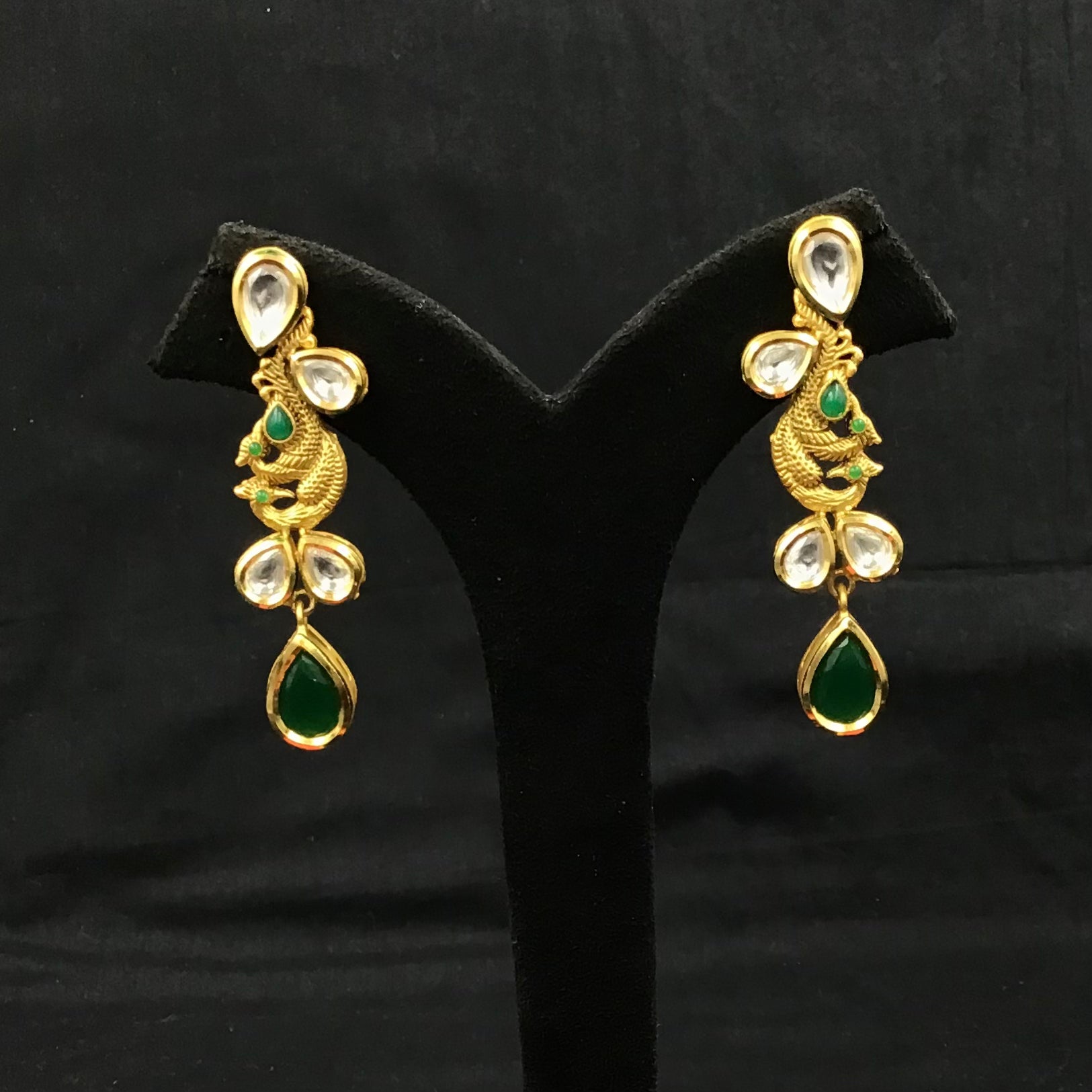 Danglers Kundan Earring 8723-100 - Dazzles Jewellery