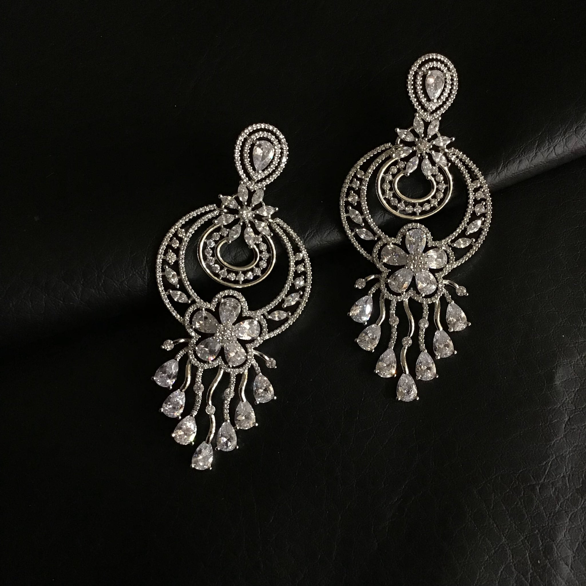 Zircon/AD Chandbali 1104-69 - Dazzles Jewellery