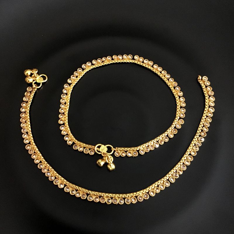 Gold Payal/Anklets 10400-5992 - Dazzles Jewellery