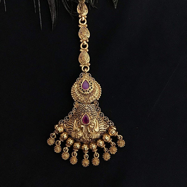 Antique Gold Finish Maang Tikka 10543-6190