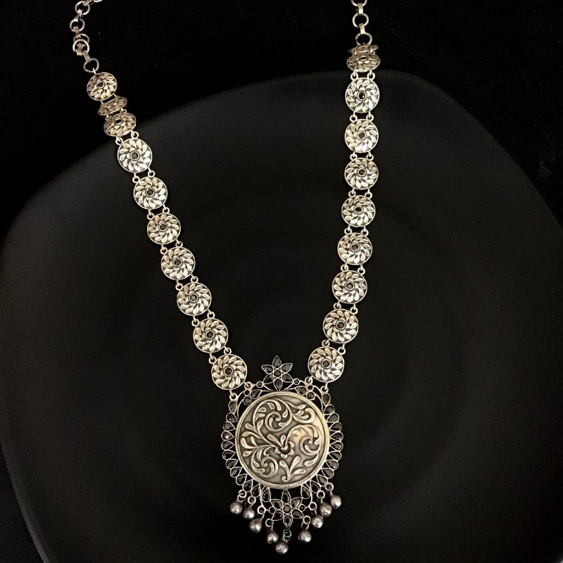 Black Oxidized Necklace Set 11787-7961 - Dazzles Jewellery