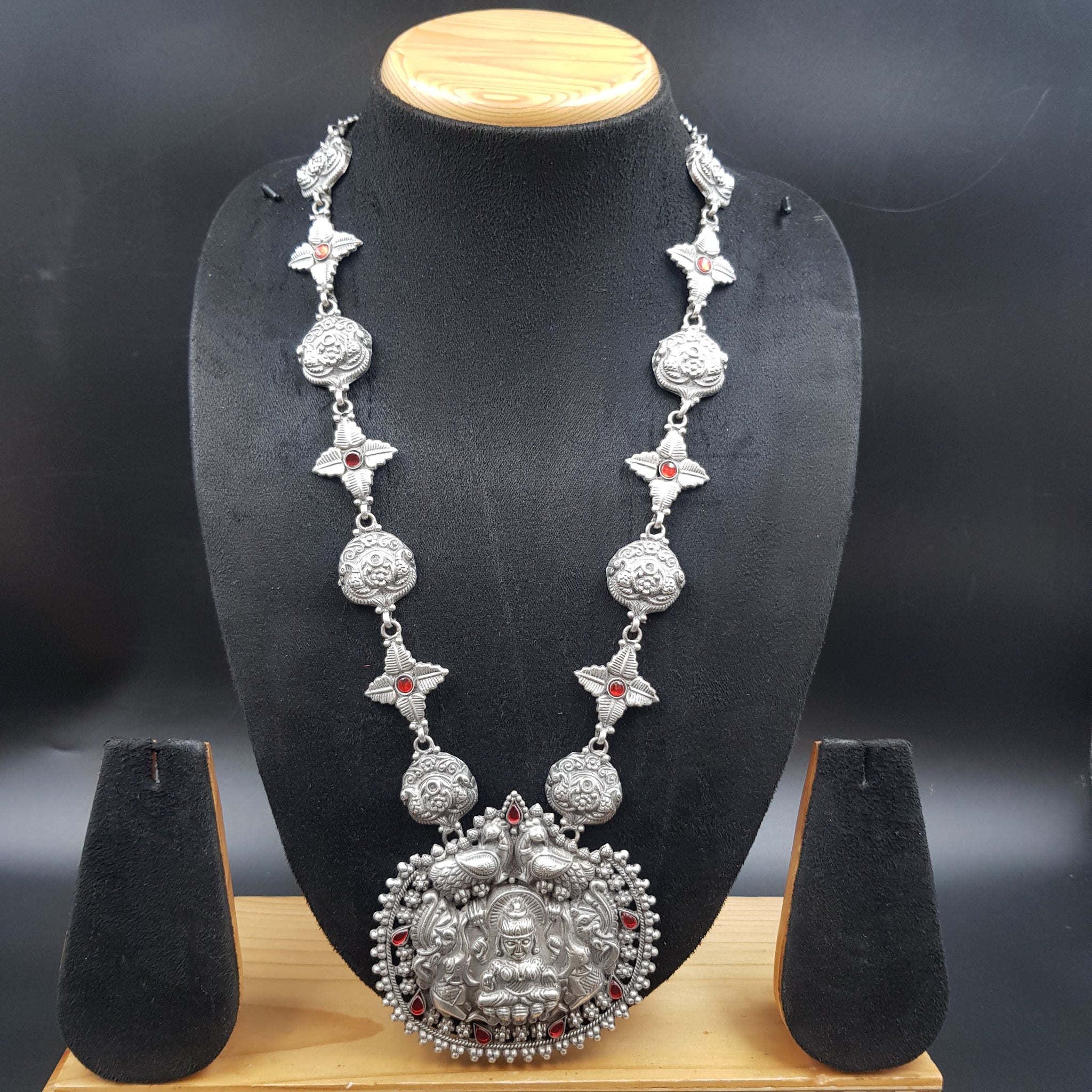 Medium Oxidized Pendant Set 4342-81 - Dazzles Jewellery