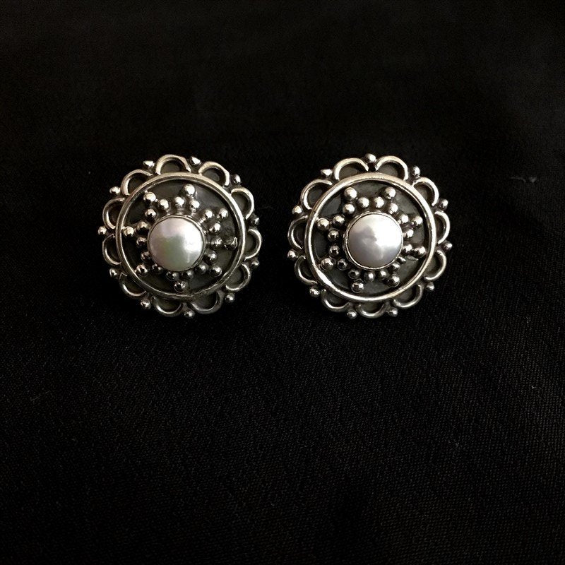 White Silver Earring 5986 - Dazzles Jewellery