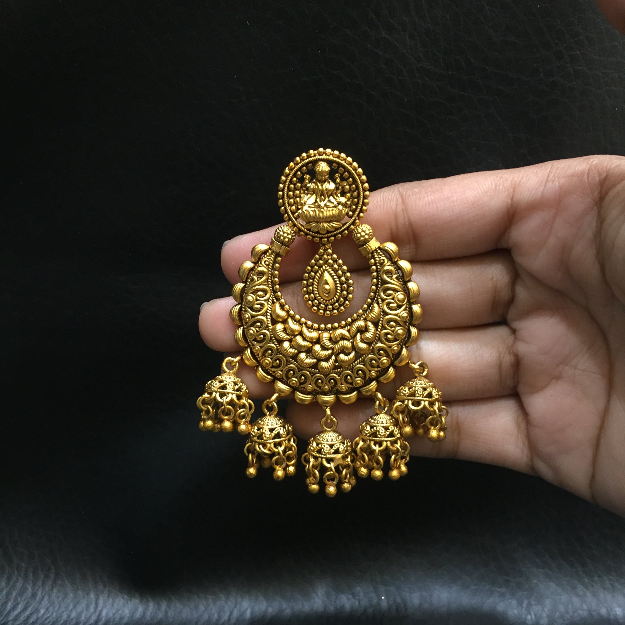 Gold Temple Earring - Dazzles Jewellery