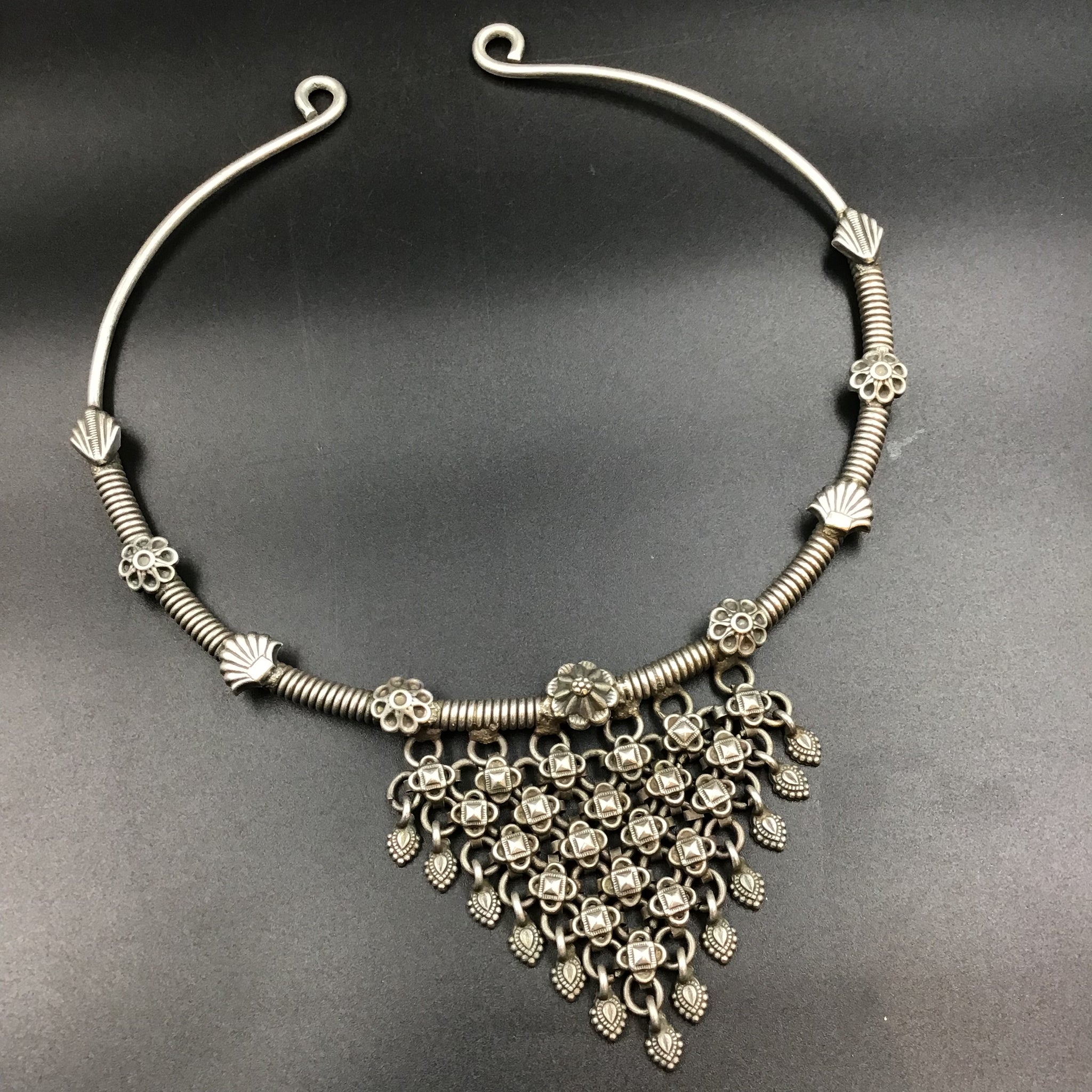 Round Neck Oxidized Necklace Set 4340-81 - Dazzles Jewellery