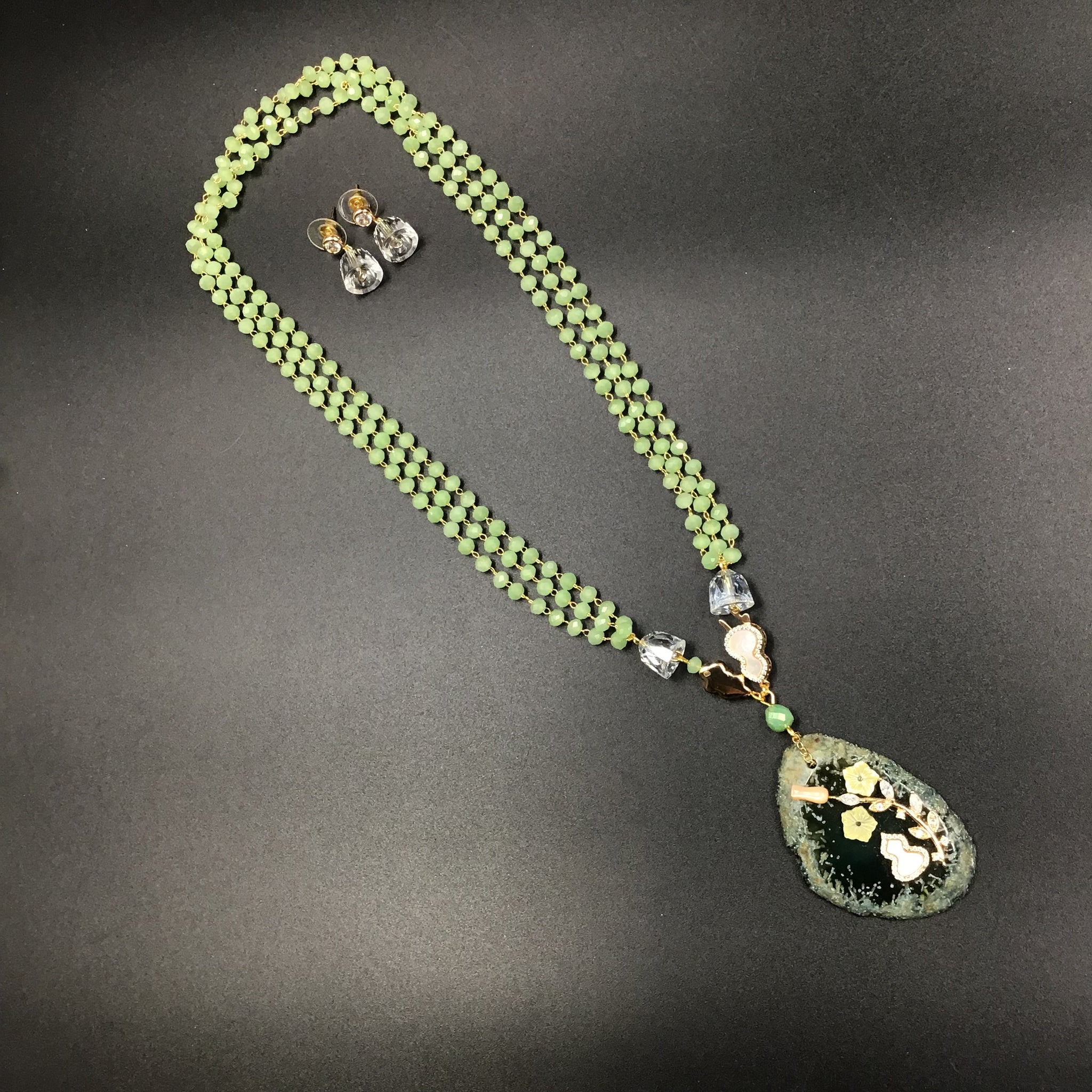 Stylish Pendant Set 3478-68 - Dazzles Jewellery