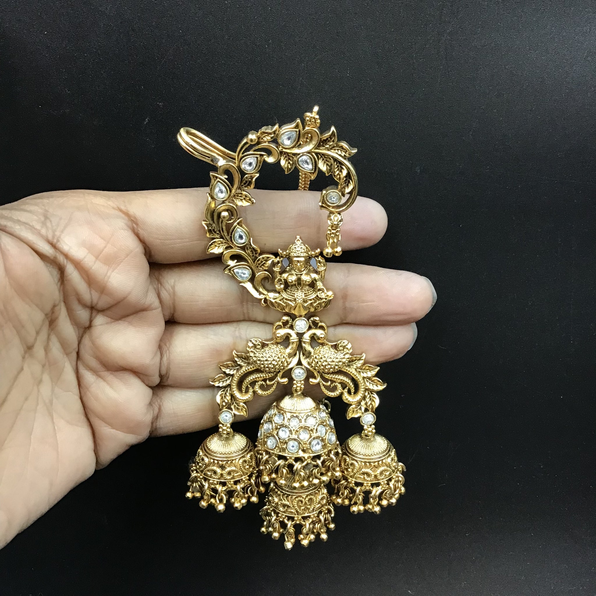 Danglers Temple Earring 3921-28 - Dazzles Jewellery