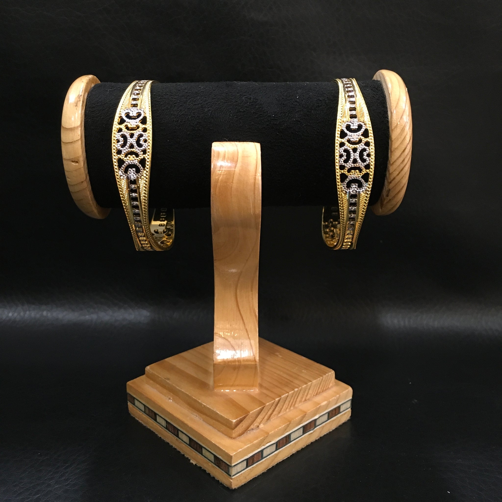 Gold Plated Bangles/Kada 17450-4623 - Dazzles Jewellery