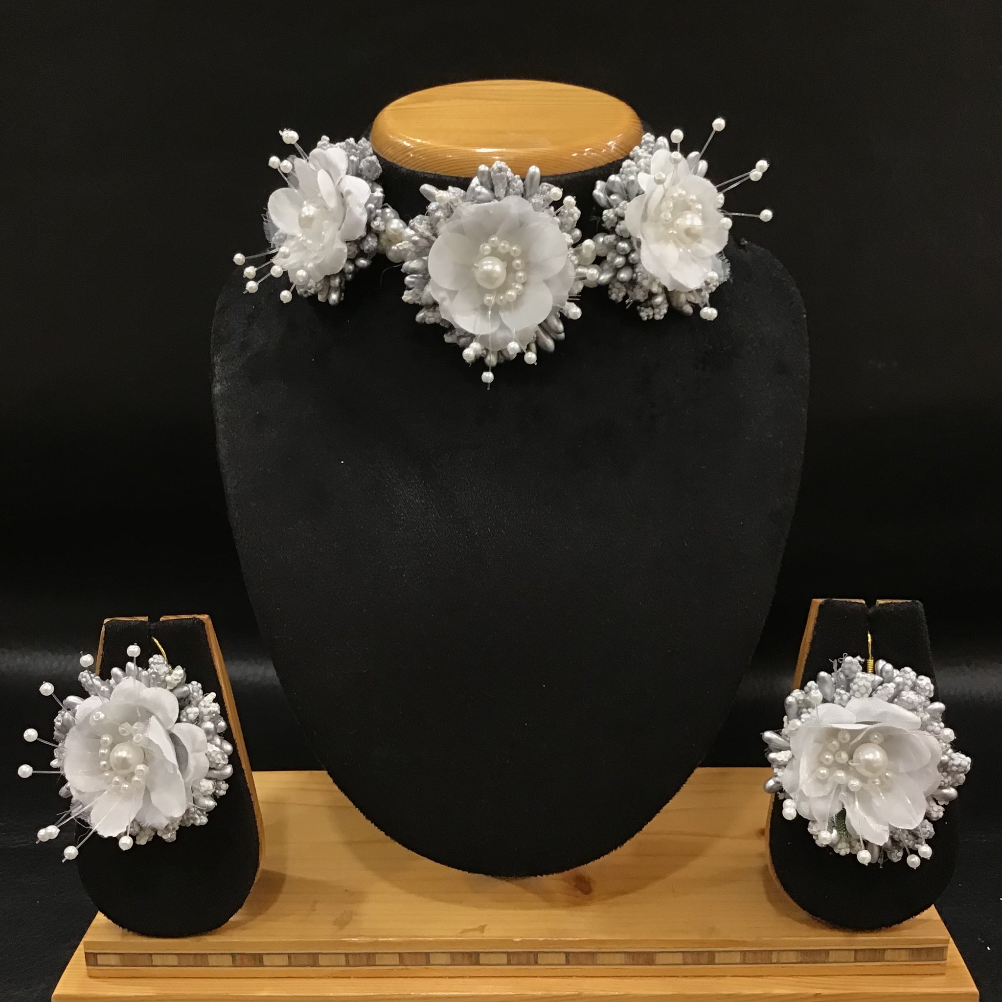 Flower Jewellery Set 5510-100 - Dazzles Jewellery