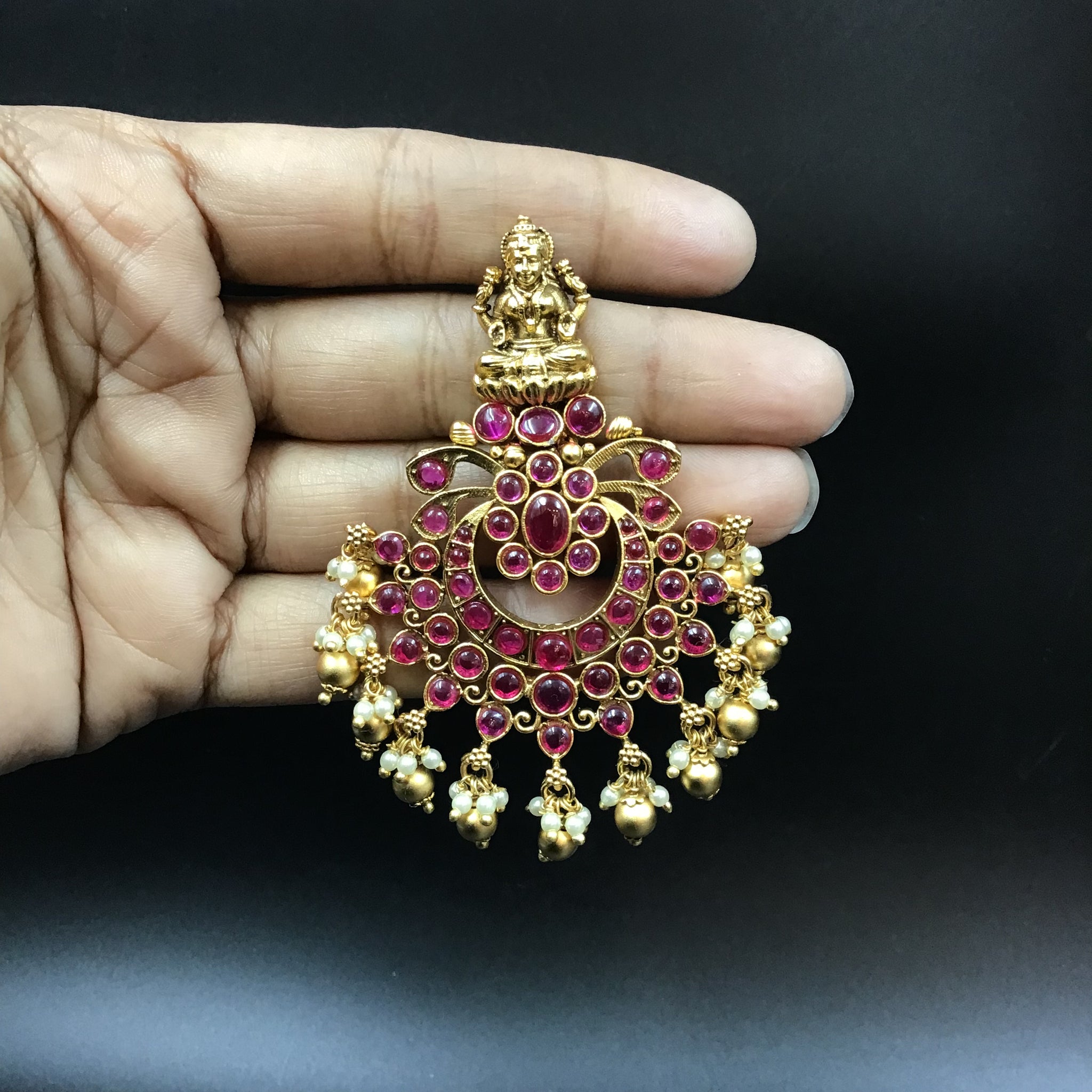 Chandbali Temple Earring 3930-28 - Dazzles Jewellery
