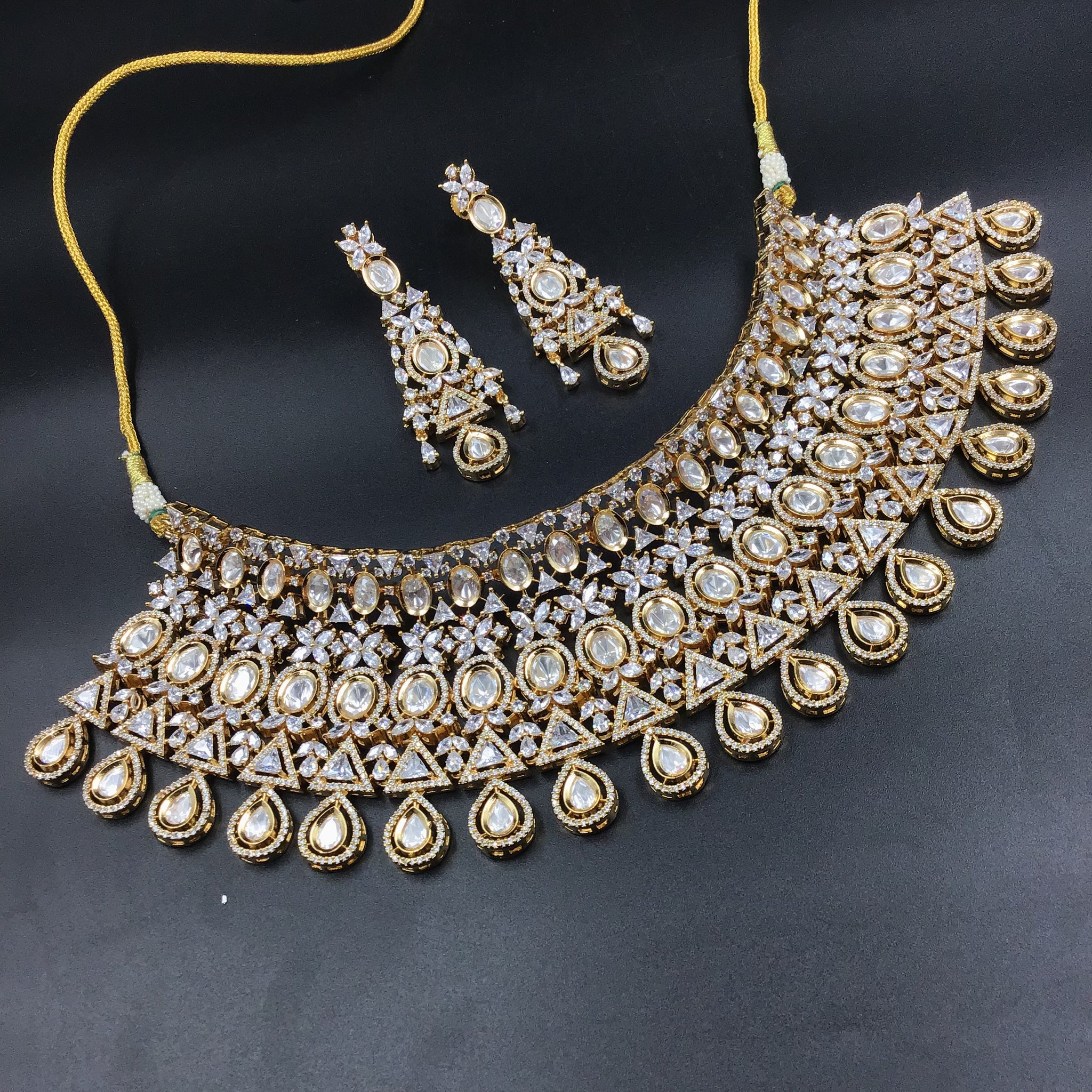 Choker Kundan Necklace Set 7294-68 - Dazzles Jewellery