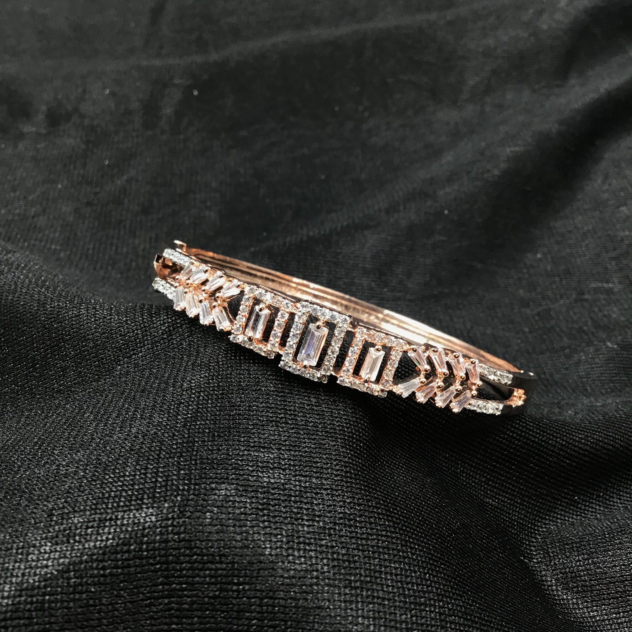 Openable Zircon/AD Bracelet 3237-11 - Dazzles Jewellery