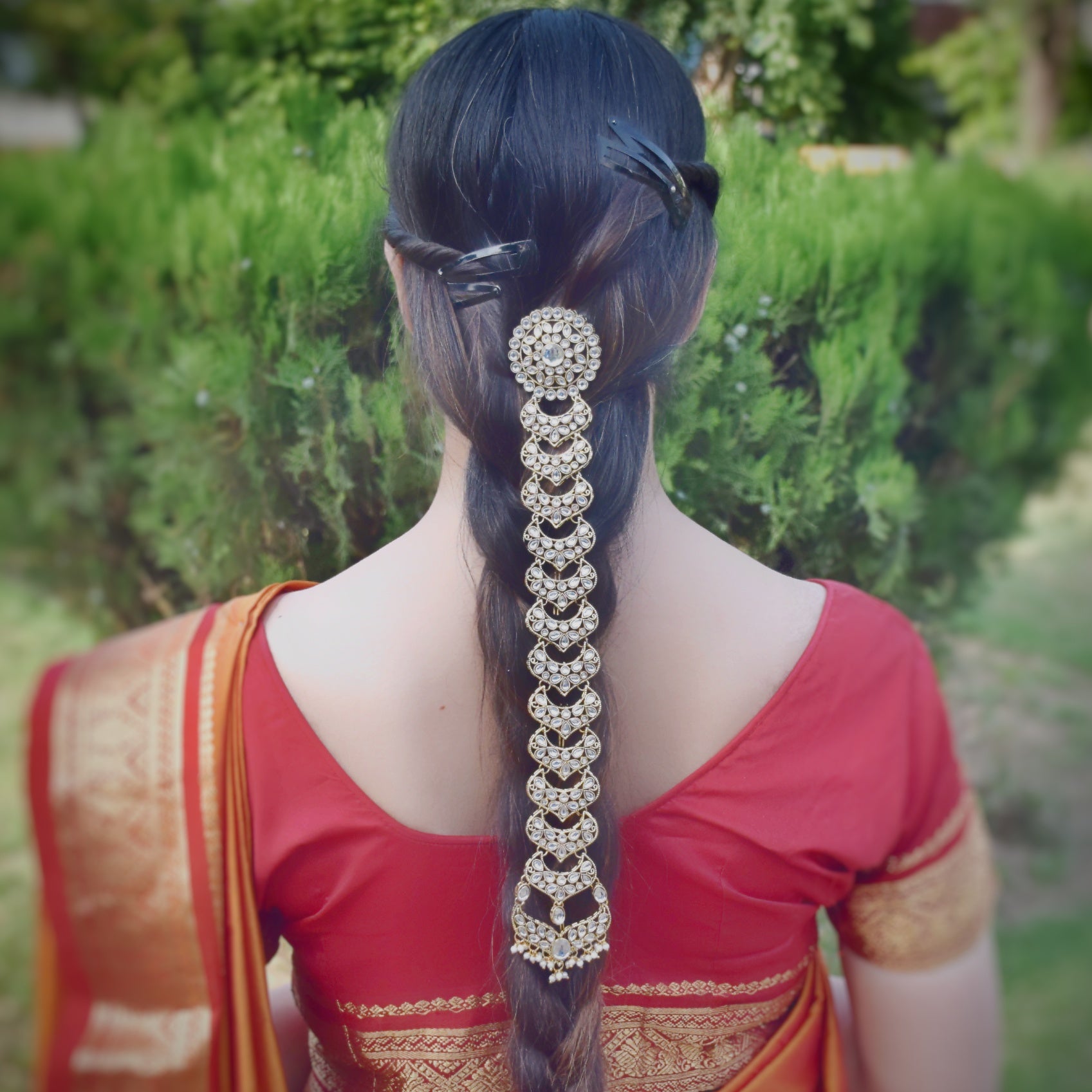 Kundan Hair Accessory 7200-33 - Dazzles Jewellery