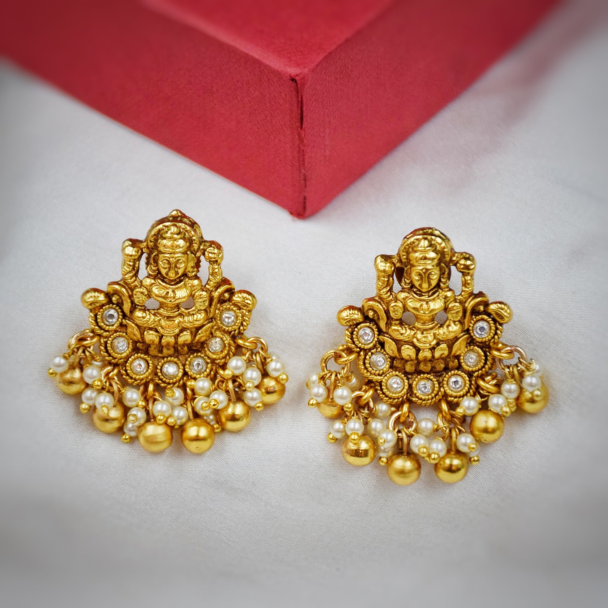 Tops/Studs Temple Earring 6611-28 - Dazzles Jewellery
