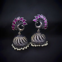 Jhumki Oxidized Earring 6961-28 - Dazzles Jewellery