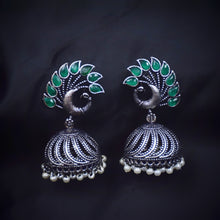 Jhumki Oxidized Earring 6961-28 - Dazzles Jewellery