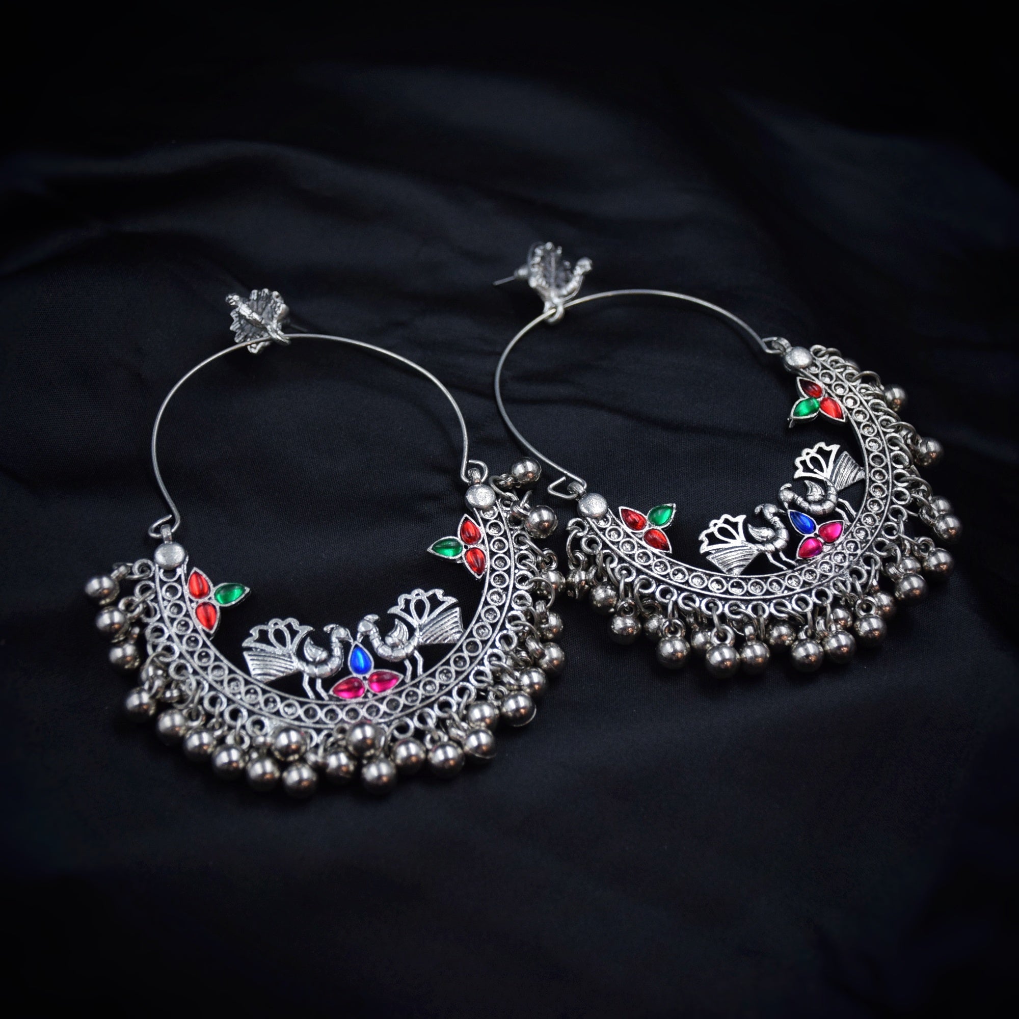 Earring Oxidized Earring 7693-82 - Dazzles Jewellery