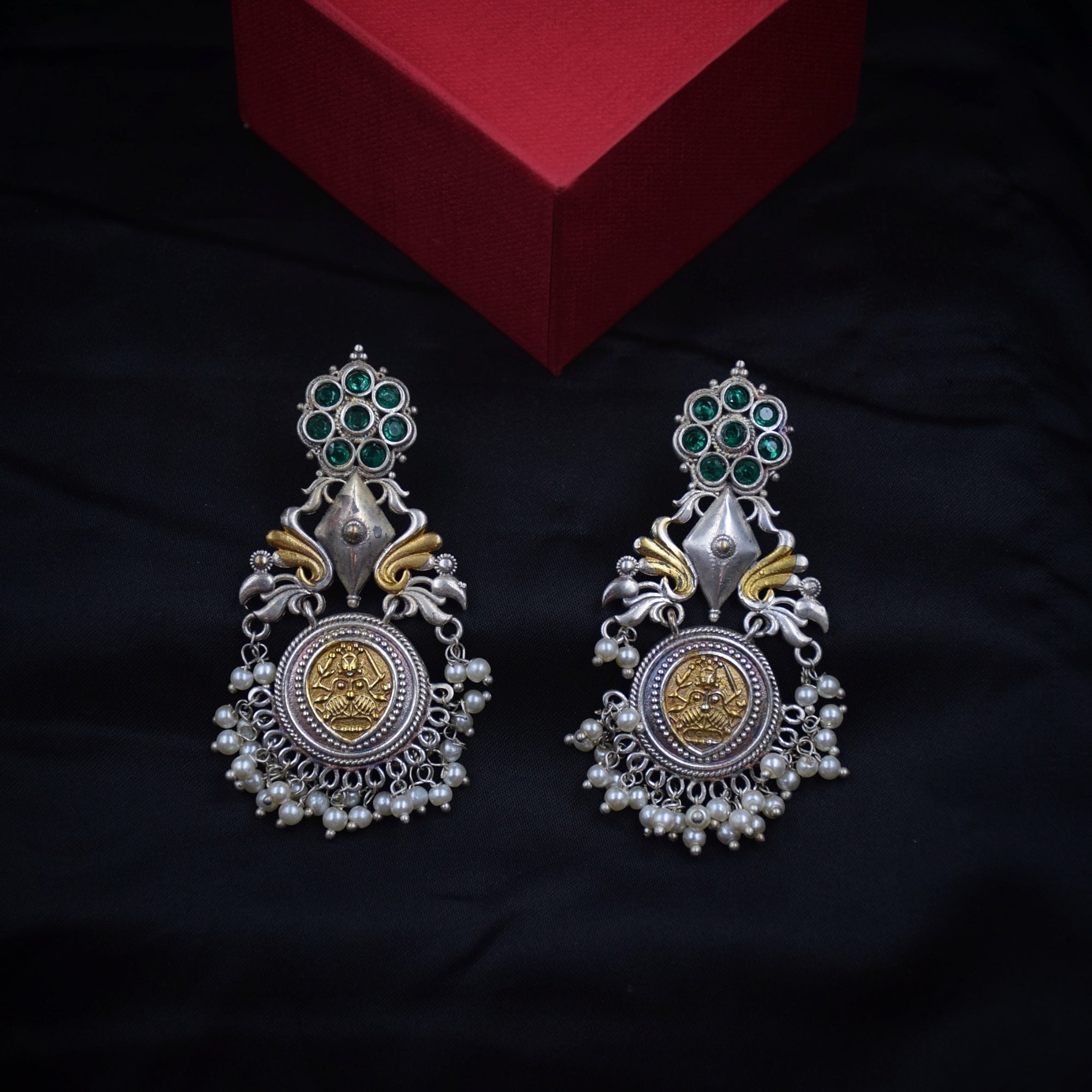 Danglers Oxidized Earring 4683-59 - Dazzles Jewellery