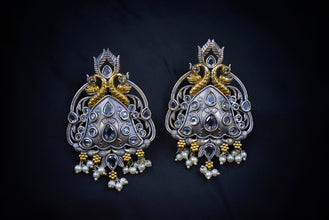 Oxidized Earring 1206-69 - Dazzles Jewellery