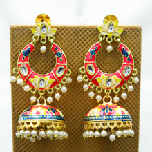 Meenakari Chandbali Fashion Earring 9909-R