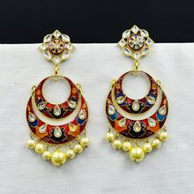 Multi Kundan Earring 11986-8225