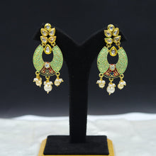 Mint Green Kundan Earring 19481-6668