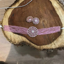 Pink Zircon/AD Choker Set 18522-5704