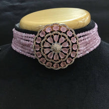Pink Zircon/AD Choker Set 18522-5704