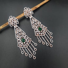 Rose Gold Plated Stylish Zircon/AD Earring 10850-6608 - Dazzles Jewellery