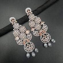 Designer Zircon/AD Long Earring 12263-8643
