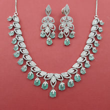 Round Neck Zircon/AD Necklace Set 8575-08 - Dazzles Jewellery