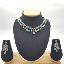 Round Neck Zircon/AD Necklace Set 8575-08 - Dazzles Jewellery