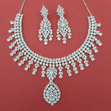 Round Neck Zircon/AD Necklace Set 8572-08 - Dazzles Jewellery