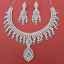 Round Neck Zircon/AD Necklace Set 8572-08 - Dazzles Jewellery