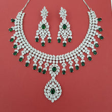 Round Neck Zircon/AD Necklace Set 8572-08 - Dazzles Jewellery