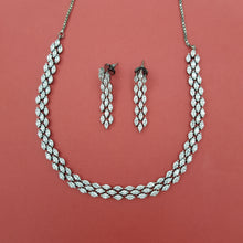 Round Neck Zircon/AD Necklace Set 8581-08 - Dazzles Jewellery