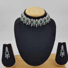 Choker Zircon/AD Necklace Set 4156-69 - Dazzles Jewellery