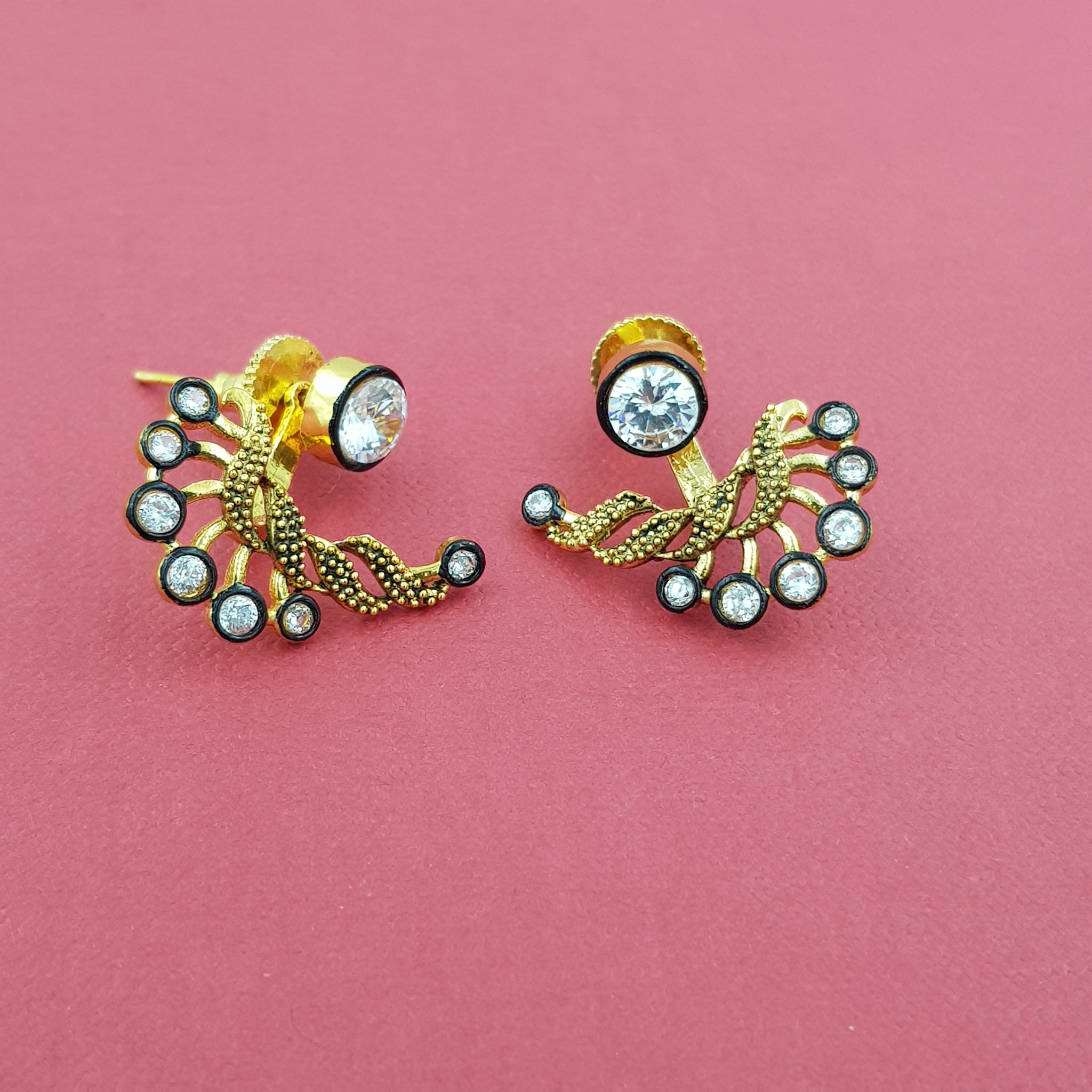 Gold Plated Light Earring 9187-100 - Dazzles Jewellery