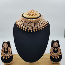 Rose Gold Gold Look Necklace Set - Dazzles Jewellery