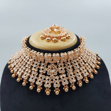Rose Gold Gold Look Necklace Set - Dazzles Jewellery