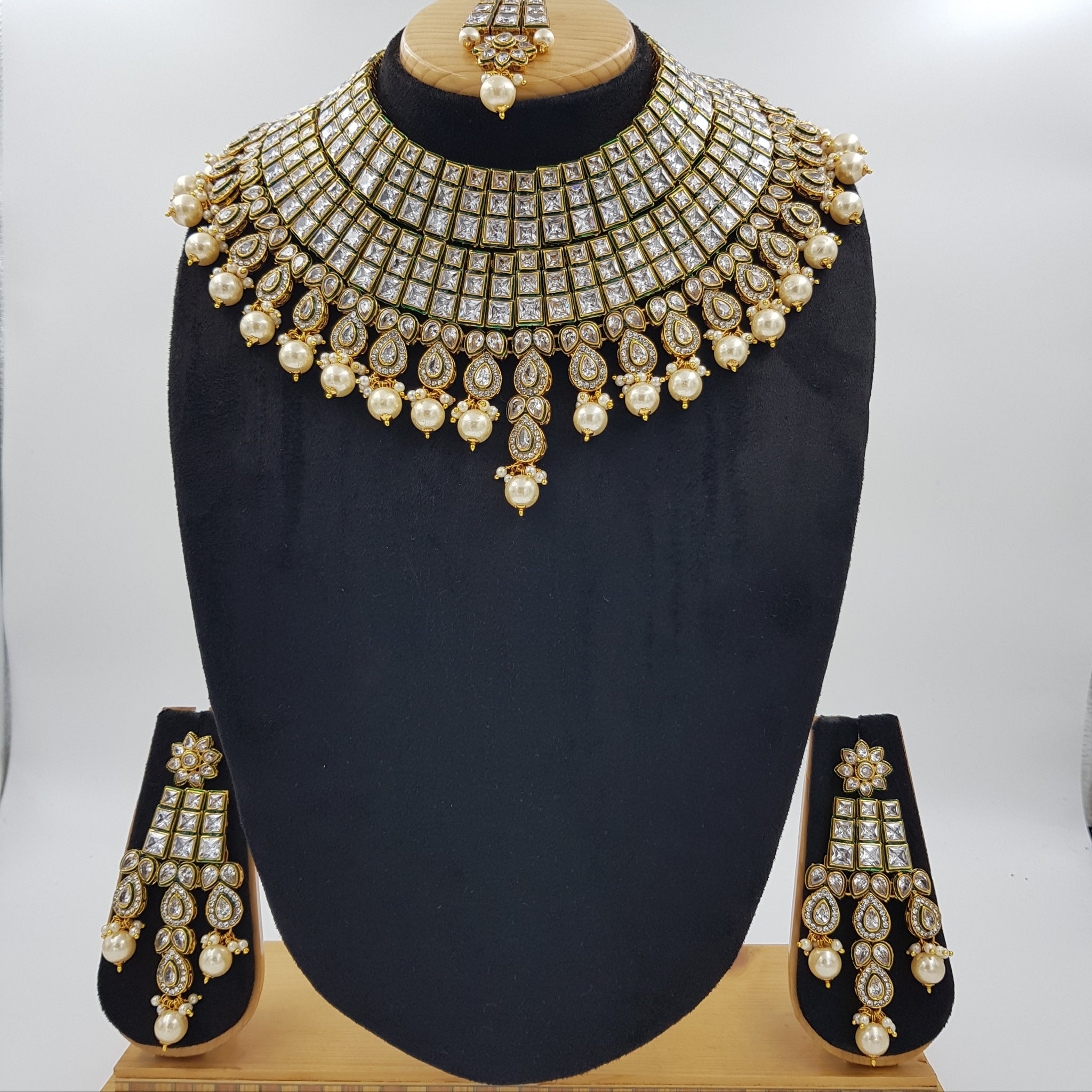 Polki Necklace Set 1020-21 - Dazzles Jewellery