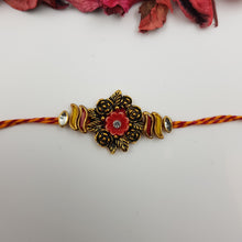 Men's Antique Gold FLower Rakhi 9619-76 - Dazzles Jewellery