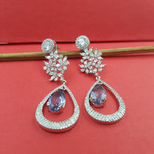Silver Polish Zircon/AD Earring 6752-69