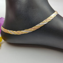 Three Tone Silver Anklet 8353-2248