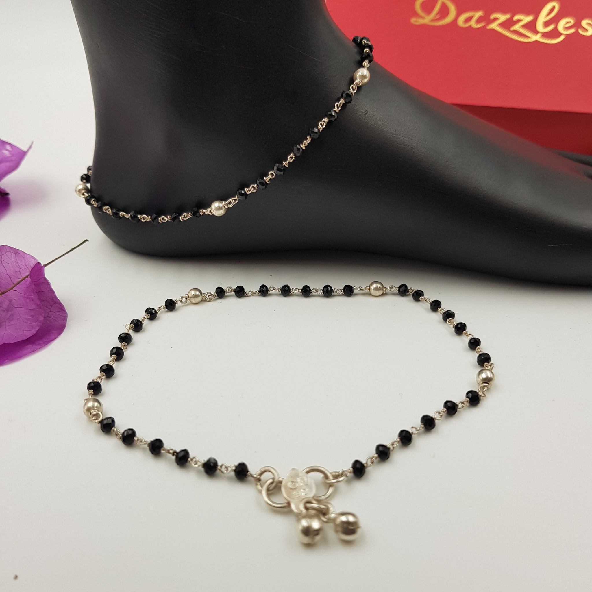 Black Silver Anklet