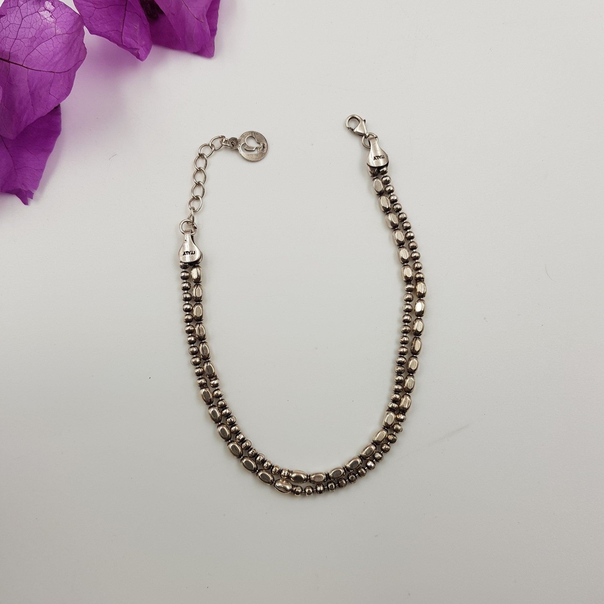 Silver Oxidized Silver Bracelet 7896-20